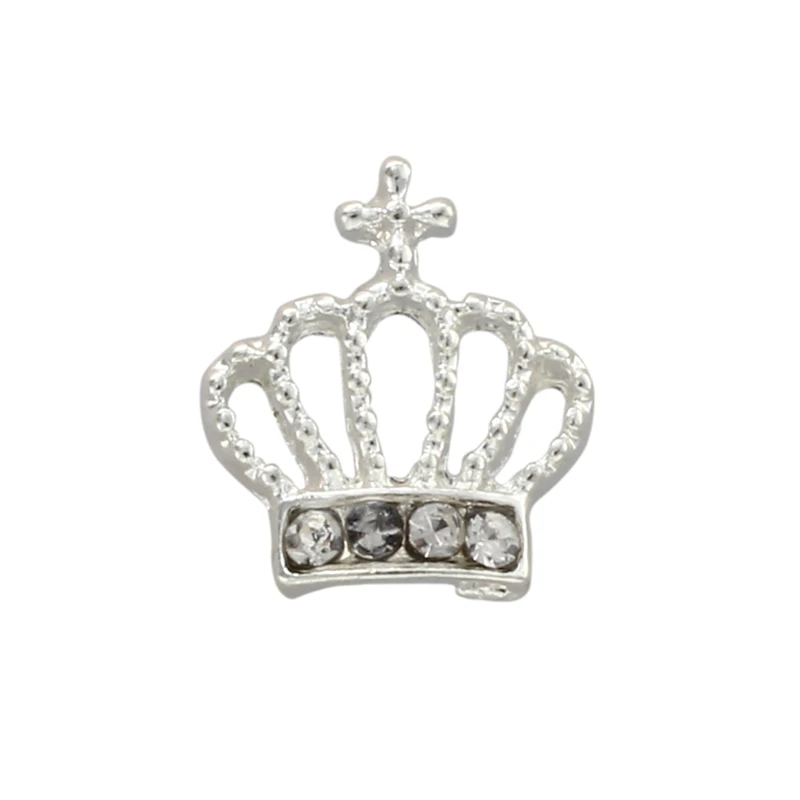 5 шт модный дизайн ногтей 3d Корона в форме горный хрусталь металлическое украшение