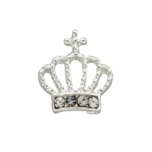 5 шт модный дизайн ногтей 3d Корона в форме горный хрусталь металлическое украшение