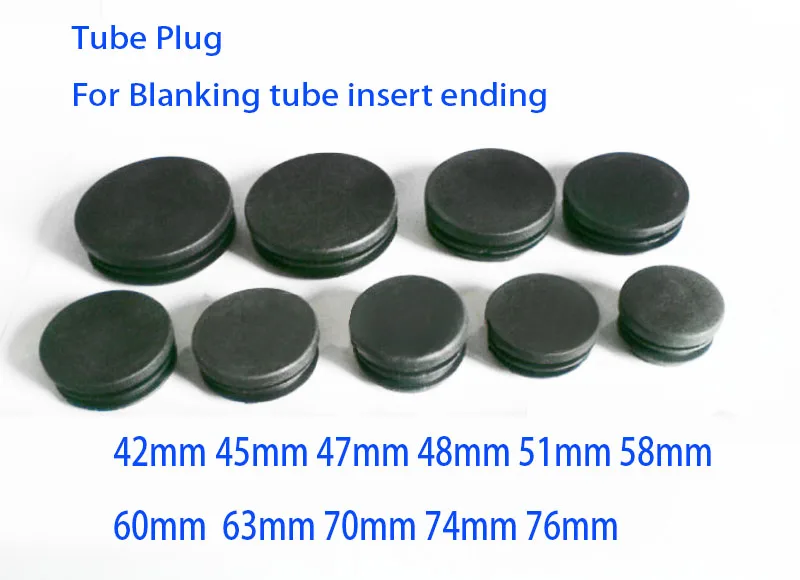 

50 58 63 70 74 76mm round tube cap blanking Pipe inserting end,table feet cap plug,furniture feet pads,