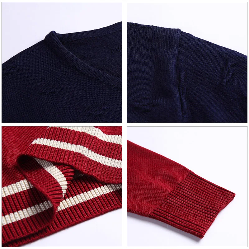 AIRGRACIAS 2019 New Brand Sweater Men Pullovers patchwork color Slim Fit Knitred Woolen Autumn Slim Style Casual Men Clothes