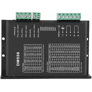 

Dm556 2-Phase Stepper Motor Driver 42/57 Stepping Motor Controller 24V-50V Dc8 Level Output Current Step Steeper Motor Driver