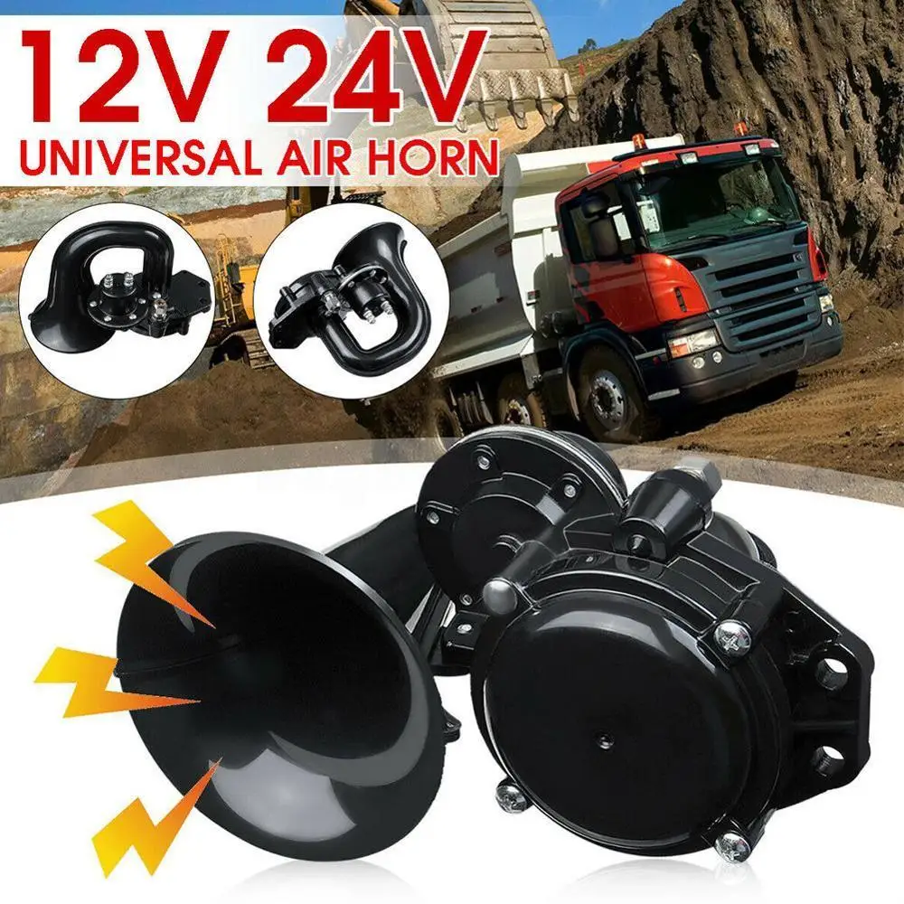 

12V 135DB Universal Car Horn Black Snail Waterproof Signal Horn Car Horns Signal for Auto Vehicle Trucks siren Car Accessories