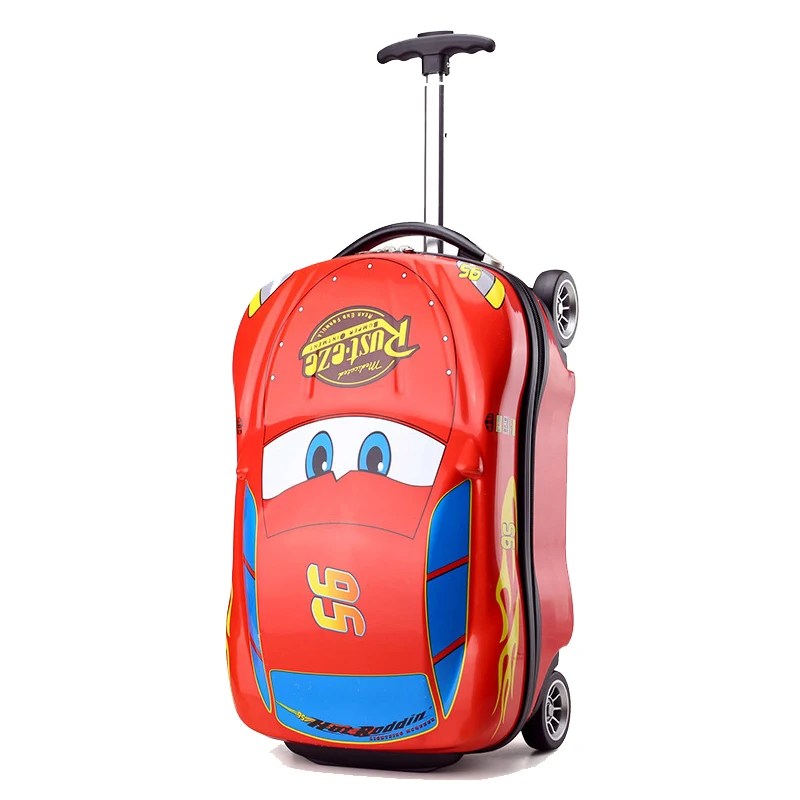 3D автомобильный детский багаж, багаж для путешествий, детский мультяшный Дорожный чемодан на колесиках для мальчиков, чемодан для детей, багаж на колесиках, сумка