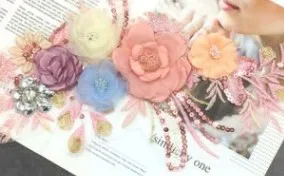 Вышивка 3D цветок жемчуг кружева воротник аппликация на вырез горловины блестки патчи для одежды ткань с горным хрусталем украшения Аксессуары - Цвет: C