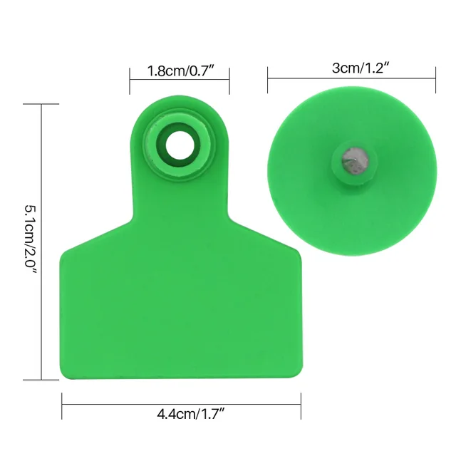 100Pcs Pig Sheep Rabbit Ear Tags Signs Without Word Coppser Head Earrings Farm Animal Identification Card Livestock Supplies 3