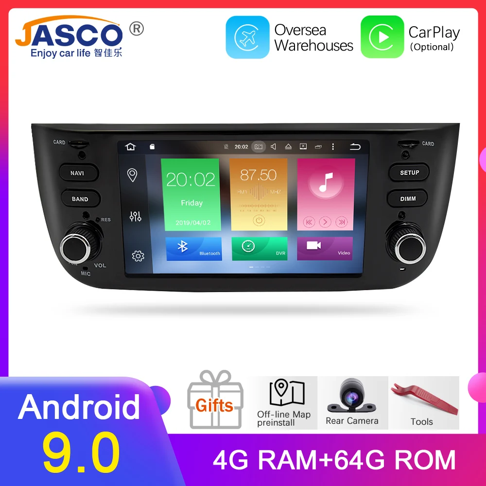Android 9 0 автомобильный стерео DVD плеер GPS ГЛОНАСС мультимедийный для Fiat Grande Punto Linea