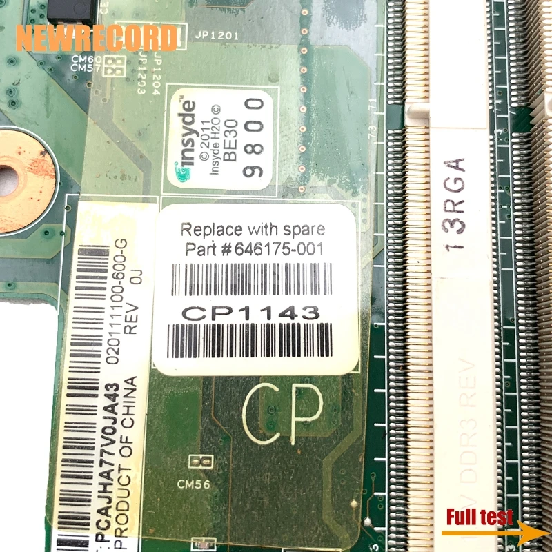 Laptop Motherboard HM55 DDR3 Livre CPU Placa Principal Teste completo