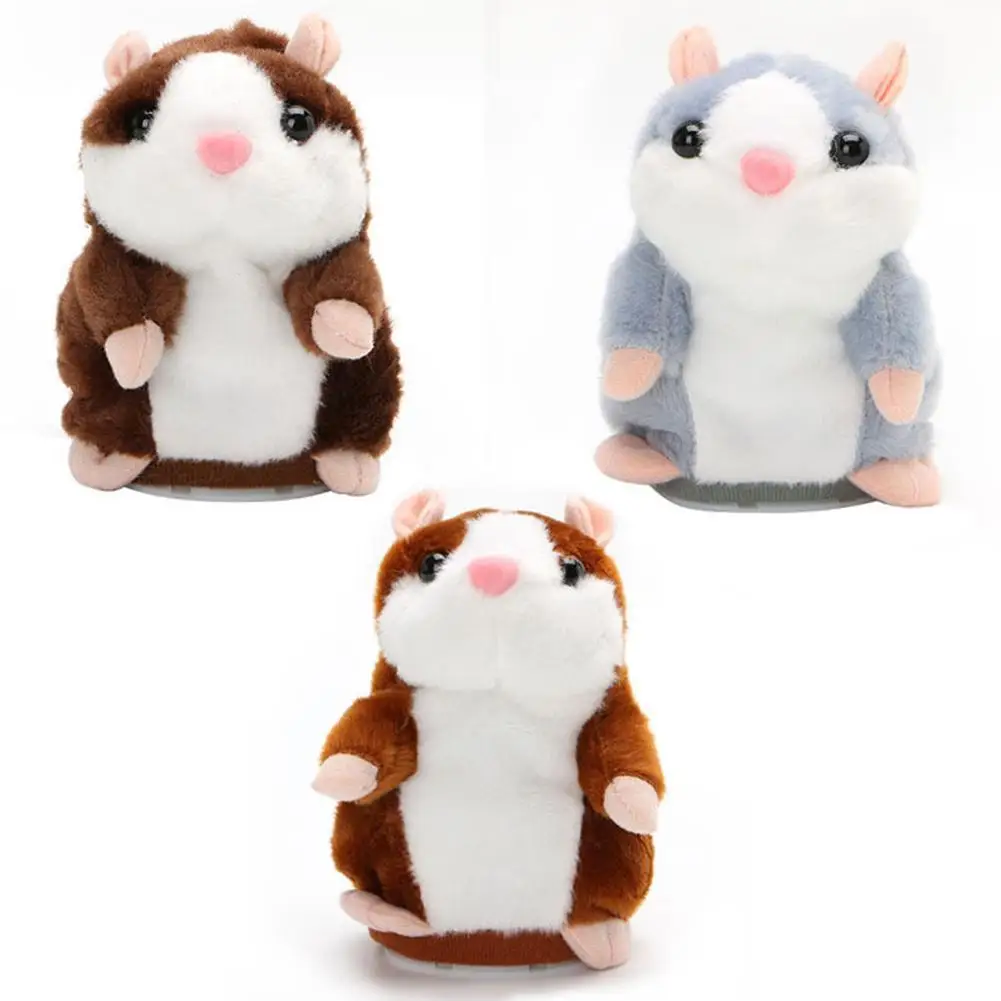 UK Talking Hamster Mouse Records Speech Nod Mimicry Plush Toy Kid's Best Gifts 