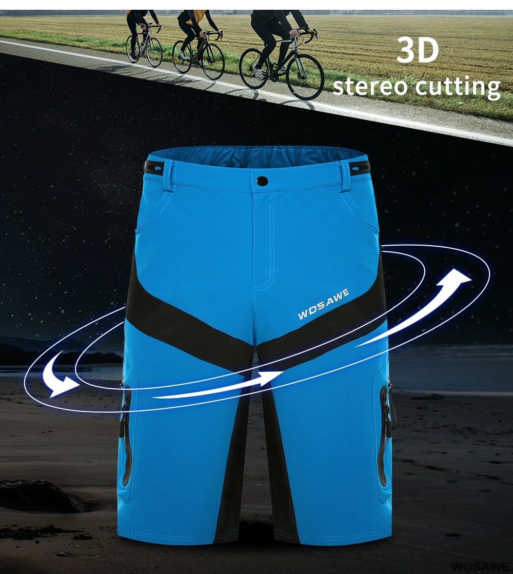 Wosawe verão calções de ciclismo dos homens