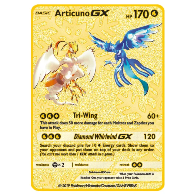 NEW Pokemon Gold Metal Flash Mewtwo Mew Big Pikachu Charizard Game Battle Collection Trading Action Figure Model Card for Kid 5