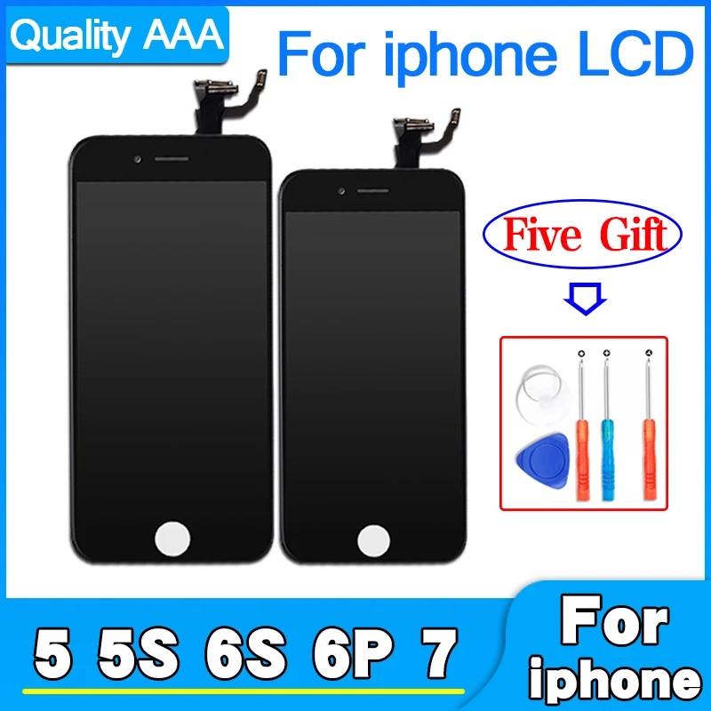 

AAA+++ Quality LCD Display For iPhone 6S Touch Screen Replacement For iPhone 5 5s 7 6 Plus No Dead Pixel+Tools