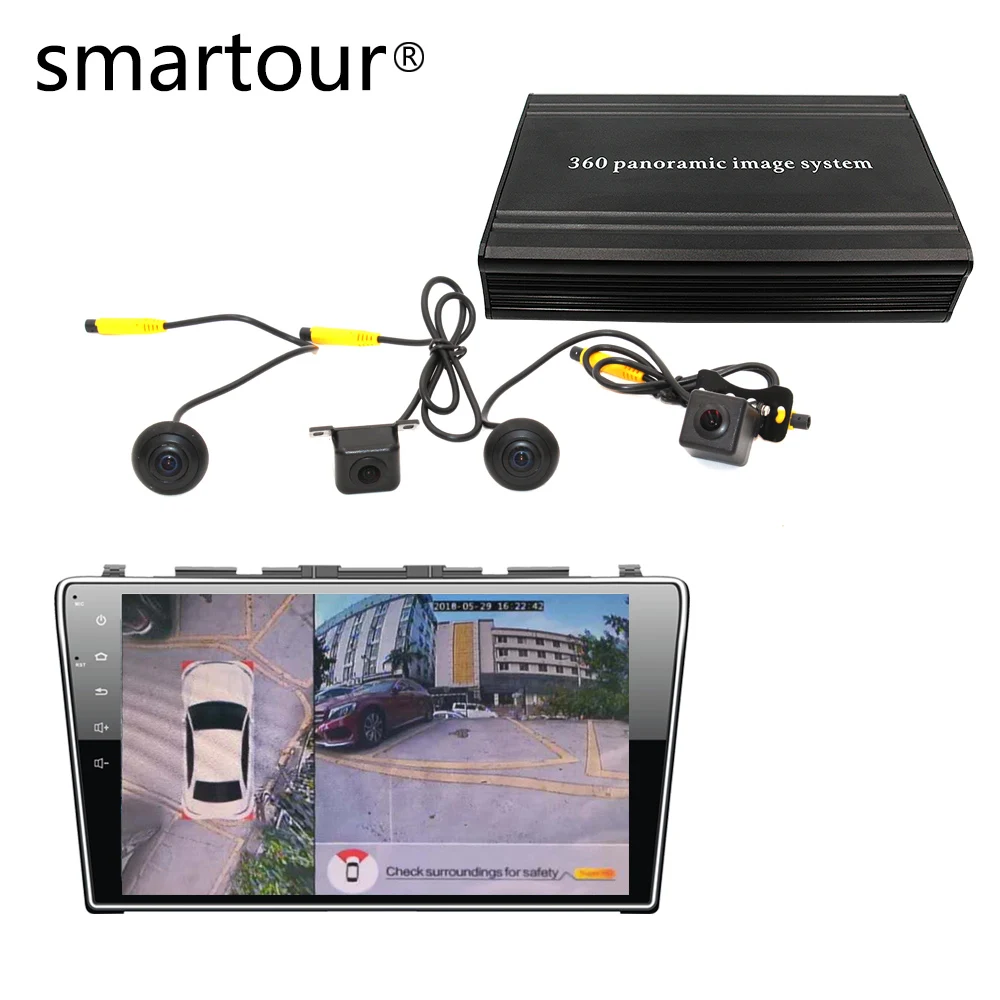 

Car 360 camera panoramic bird's eye view reversing image four-way driving recorder blind zone monitoring starlight night vision