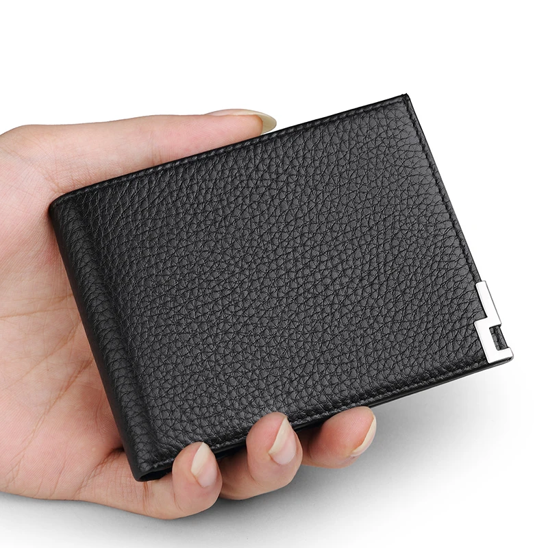 WILLIAMPOLO Geunine Leather Wallet Men Male Small Wallet Slim Mini Perse Money Bag PL175115