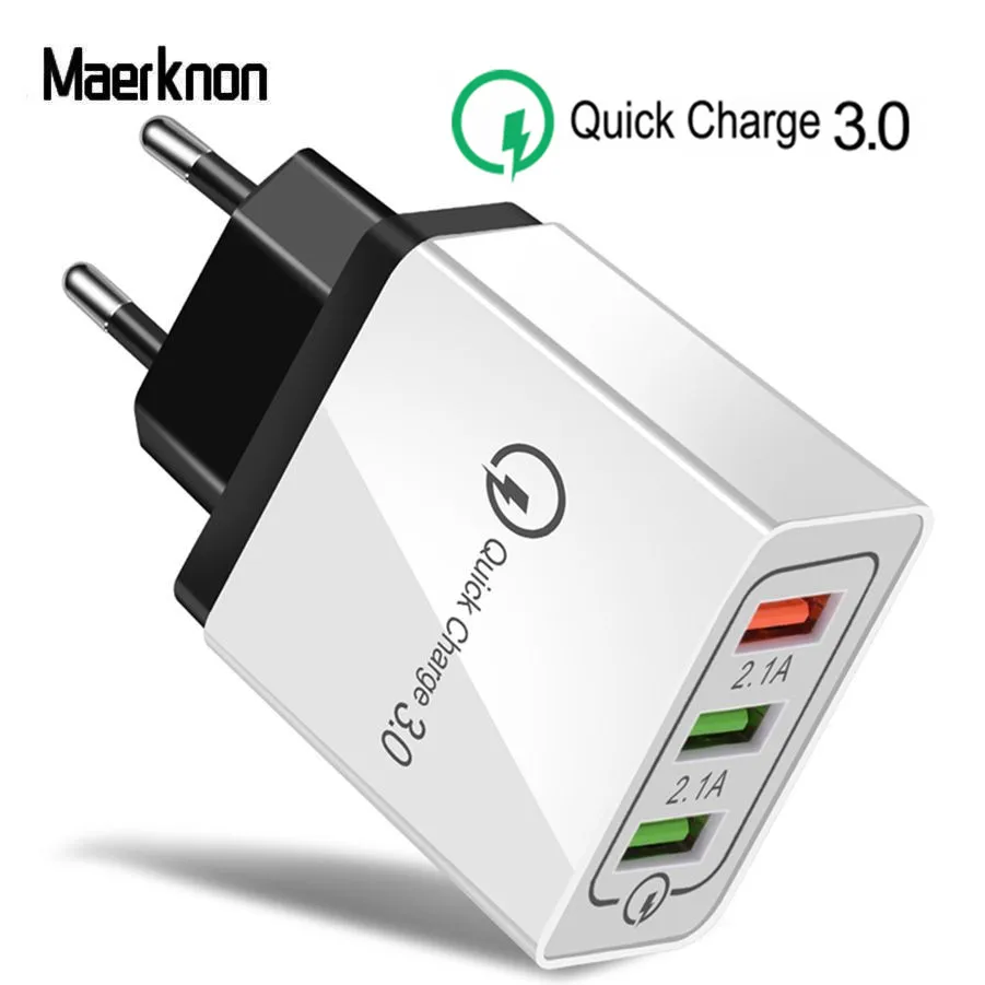 

USB Charger quick charge 3.0 for iPhone X 8 7 iPad Fast Wall Charger for Samsung S8 S9 Xiaomi mi 8 Huawei Mobile Phone Chargers