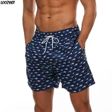 Мужские летние пляжные шорты с завязками, свободные спортивные шорты с принтом, быстросохнущие пляжные шорты с карманами размера плюс