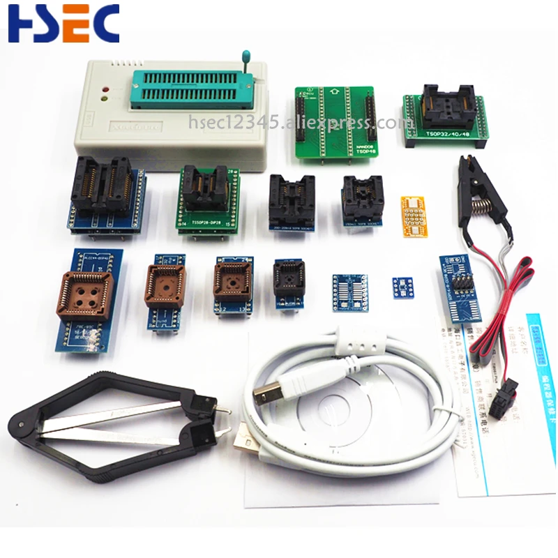 XGECU V9.00 TL866II плюс NAND TSOP48 адаптер EEPROM PIC AVR minipro TL866 TL866A TL866CS USB Универсальный программатор