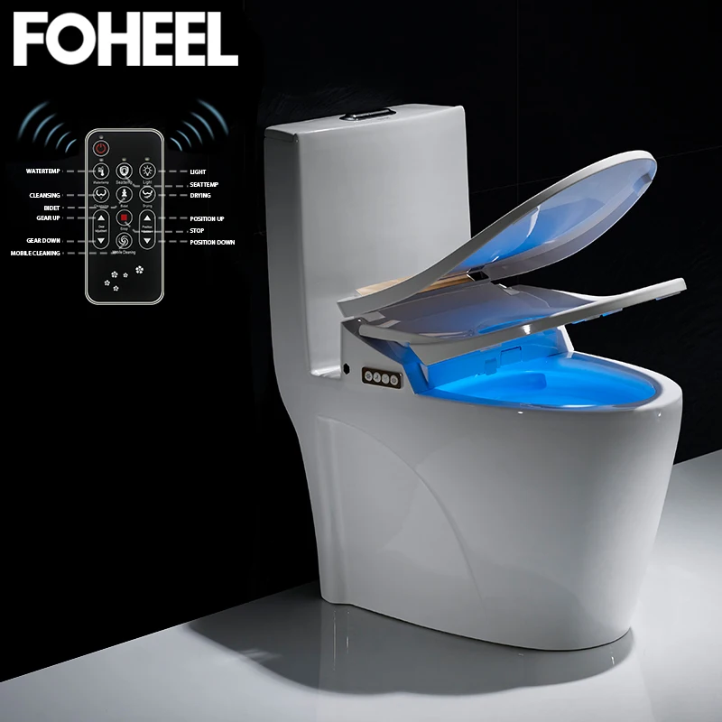 Smart Toilet Seat Electric Bidet Cover Clean Dry Heating Intelligent LCD Remote 