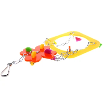 

Birds Parrots Hanging Feed Bowl Swing Cage Toys For Parakeet Cockatiel Cockatoo B85C