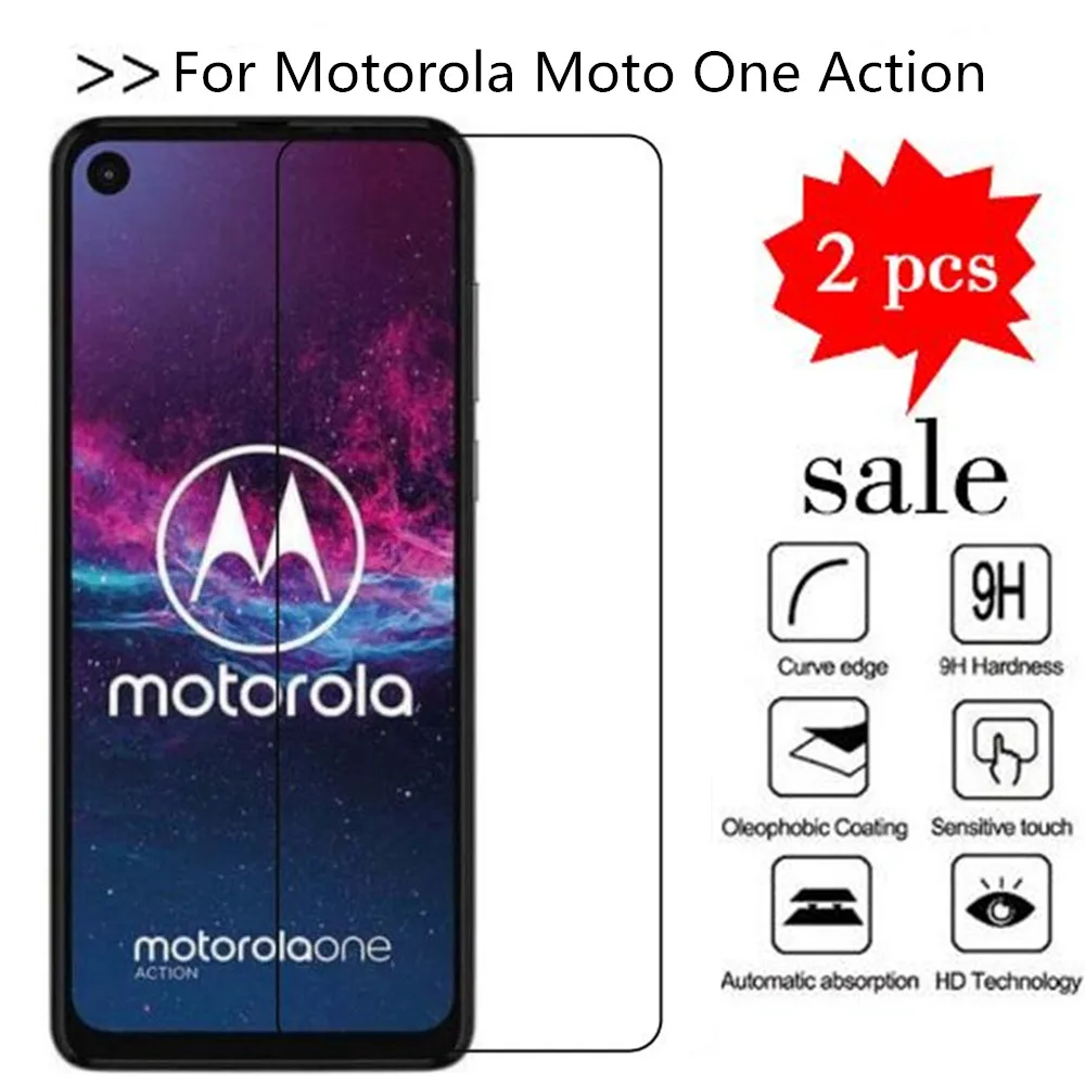 Для Motorola Moto One Action закаленное стекло 9H Высококачественная защитная пленка