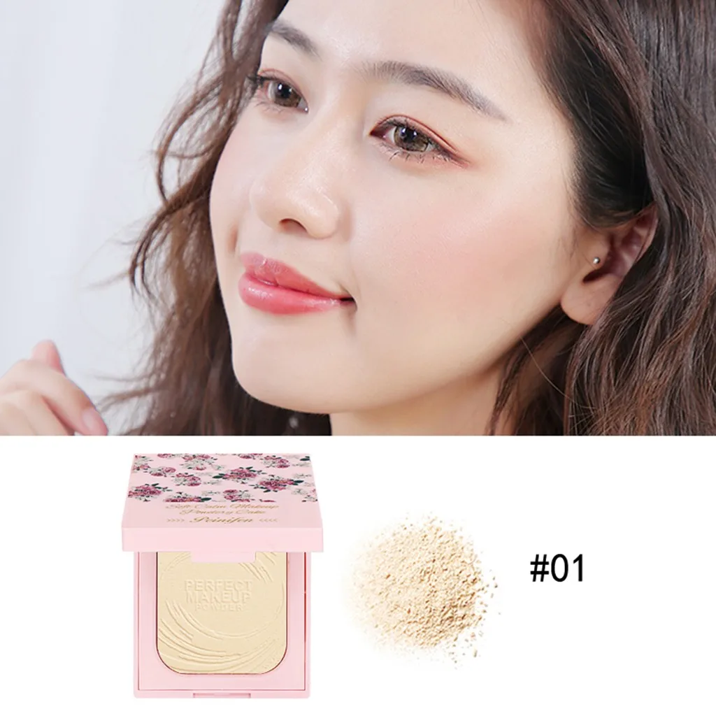 Foundation Makeup Three Color Powder Oil Control Thoroughly Set Makeup Concealer Waterproof Concealer Cosmetics Pressed Powder