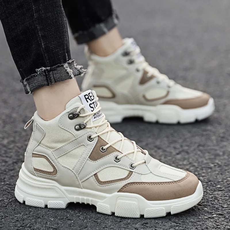 

Shoe Men's Trendy Shoes Korean-style Trend Casual Shoes Autumn New Style Hight-top Martin Shoes Men Extra High Students Hip-hop