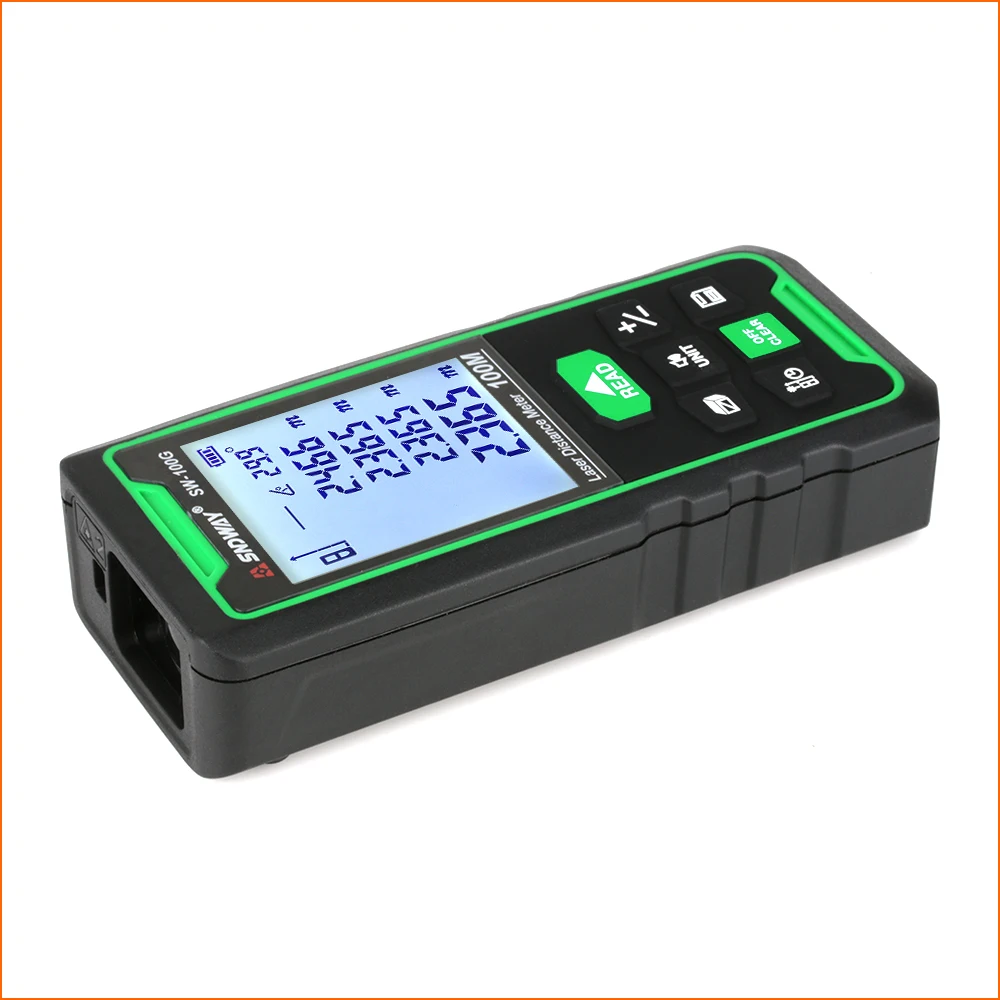 SNDWAY Laser Rangefinder Green Lines Distance Rangefinder Digital Range finder Laser Tape Distance Ruler Sensor Distance Meter SNDWAY Laser Rangefinder Green Lines Distance Rangefinder Digital Range finder Laser Tape Distance Ruler Sensor Distance Meter