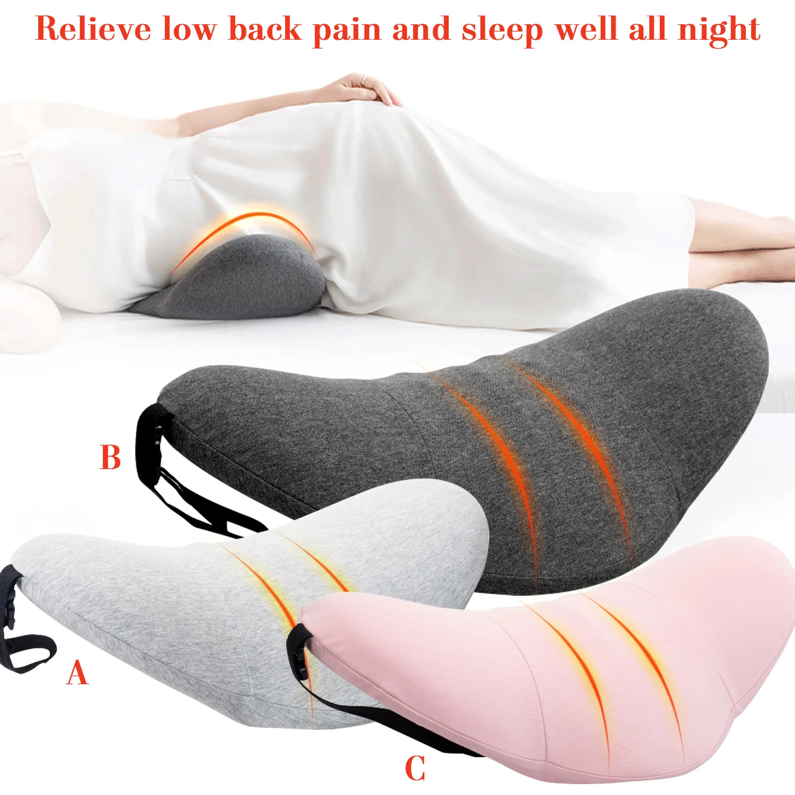 Lumbar Pillow, Lumbar Support Pillow for Car Seat and Office Chair, Memory  Foam Back Pillow for Lower Back Pain Relief, Ergonomic Streamline Lumbar