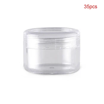 

20/35pcs Refillable Bottle Bathroom Dispenser Portable Container Lotion Transparent Lightweight Cosmetic Makeup Tool Face Cream