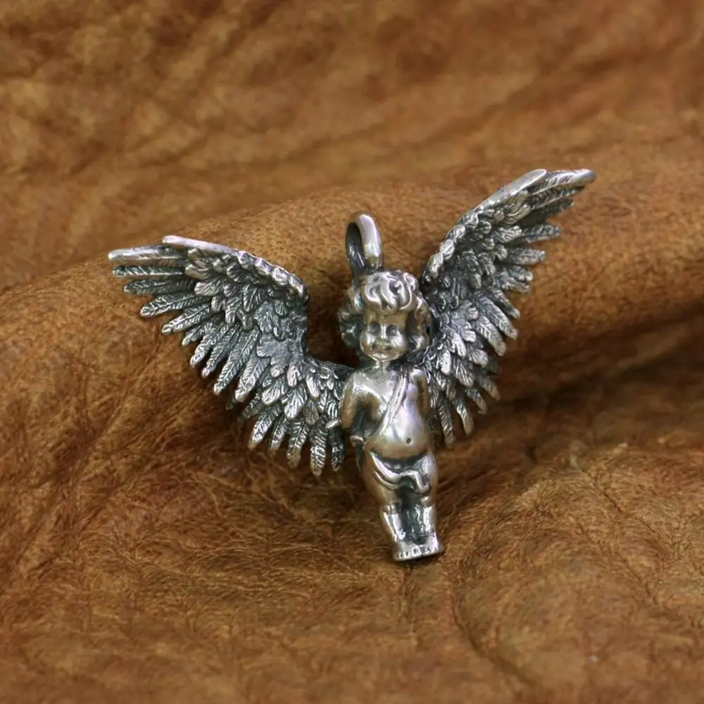 925 Sterling Silver Cupid Angel Butterfly Wings Anklet Women Girls Children