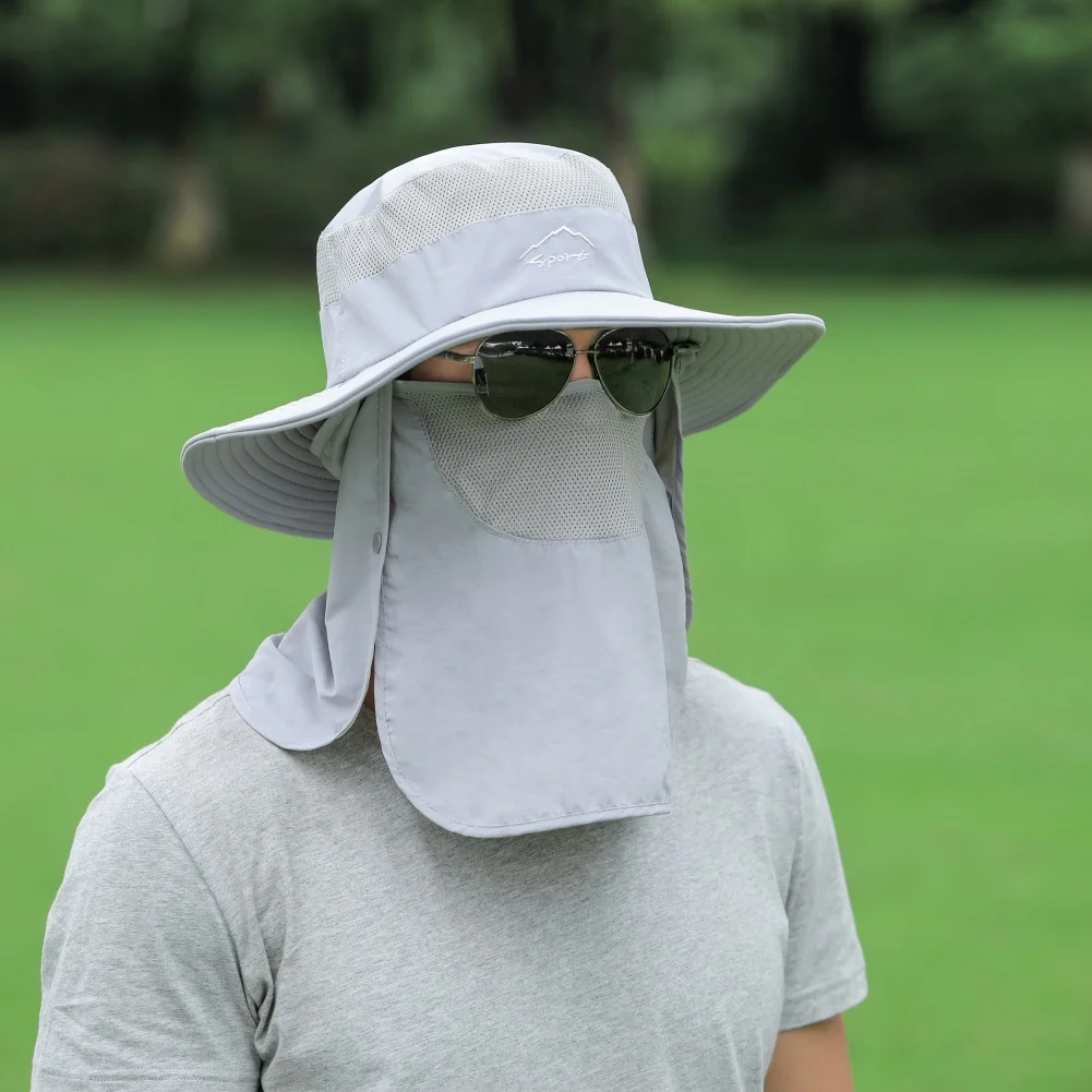 Balight Summer Sun Hats For Men Large Bucket Hat Foldable Breathable Anti UV Sun-proof Hiking Fishing Male Designer Hat Cap