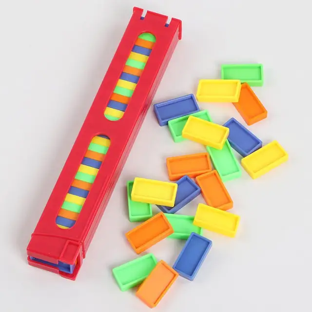 80pcs Dominoes Bricks Electric Train Model Toy Accessories Building Blocks Colorful Dominoes Block Game Educational DIY Toy Gift 1