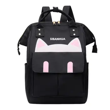 

Cute Cat Print Mommy Diaper Bag Travel Backpacks Big Nylon Maternity Nappy Diaper Bags Top-handle Baby Care Nursing Diaper Packs