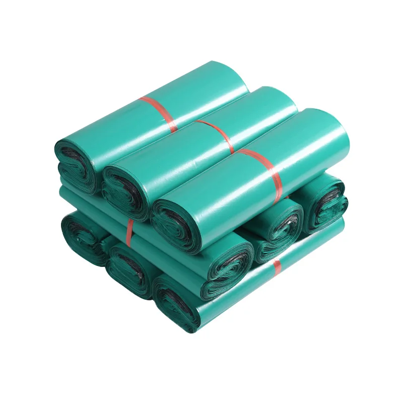 100pcs/Lots 17x30cm Green Courier Bags Orange Self Seal Adhesive