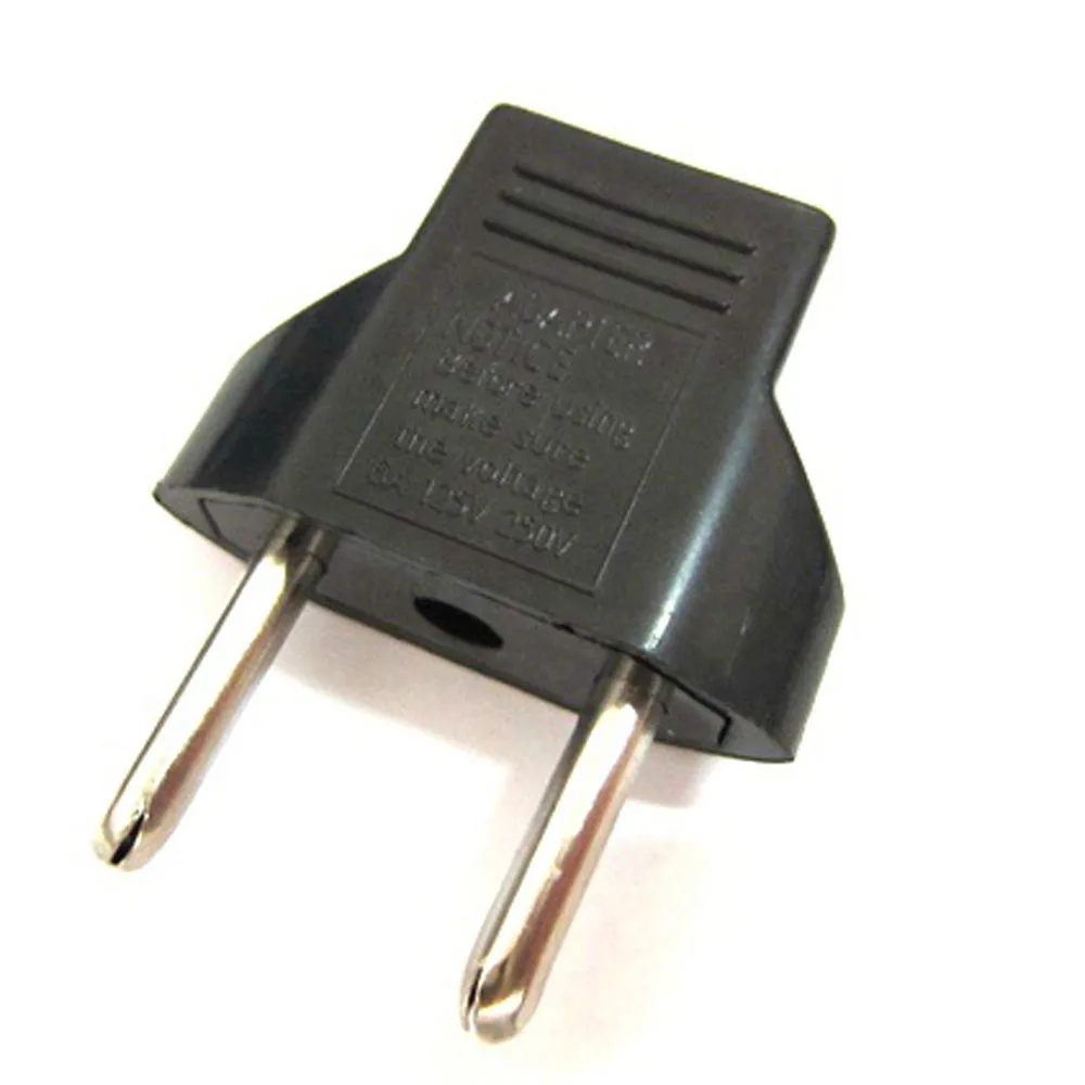 OUhaobin ЕС штекер Адаптер 2 Pin в ЕС 2 Круглый контактный разъем Вход AC 110 V-250 V 10A дорожный штекер конвертер адаптеры питания 220V - Цвет: Black