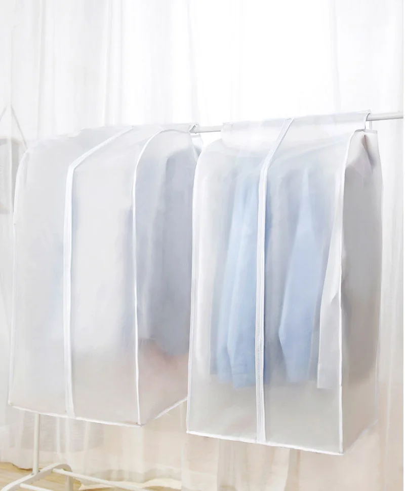 Totally Closed Thickened Three-dimensional Clothes Dust Cover Wardrobe Clothing Sorting Bag Coat Dust Hanging Bag Clothes Cover