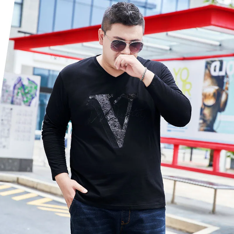 Abbigliamento uomo Extra XL 2021 t-shirt con scollo a V allentato grasso Extra  Large Fat Guy abiti top abiti primaverili taglie forti abbigliamento uomo -  AliExpress Men's Clothing