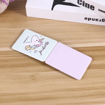 

Unicorn Pattern Double-sided Makeup Mirror Portable Folding Compact Pocket Rectangle Mirror for Women Lady Size M