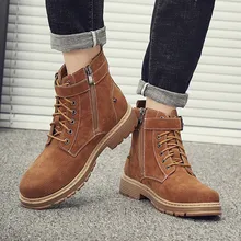 Ботинки Martin с высоким берцем большие размеры; нескользящая рабочая обувь; безопасная обувь с высоким голенищем; ботильоны для тренировок; chaussures femme