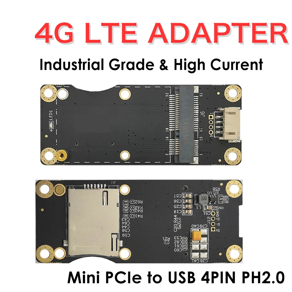 4G LTE промышленный мини PCIe к USB адаптеру со слотом для SIM карты 2 0 4 контактный разъем