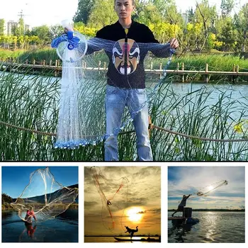 

Mesh Hole Net Fishing Gill Net Folding Fishnet Salvage Network Fish Line 2.4m White Multifilament Gill Net