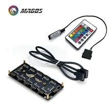 Interface de moyeu rvb 12V 4 broches/5V 3 broches moyeu de répartiteur pour Port d'alimentation SATA ASUS AURA SYNC câble carte mère ventilateur