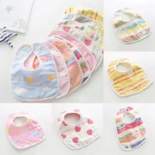 Детские товары в стиле унисекс; Товары для малышей; ручная работа; Zes Lagen Geplooide Gewassen Katoen Effen Kleur Bib Driehoek