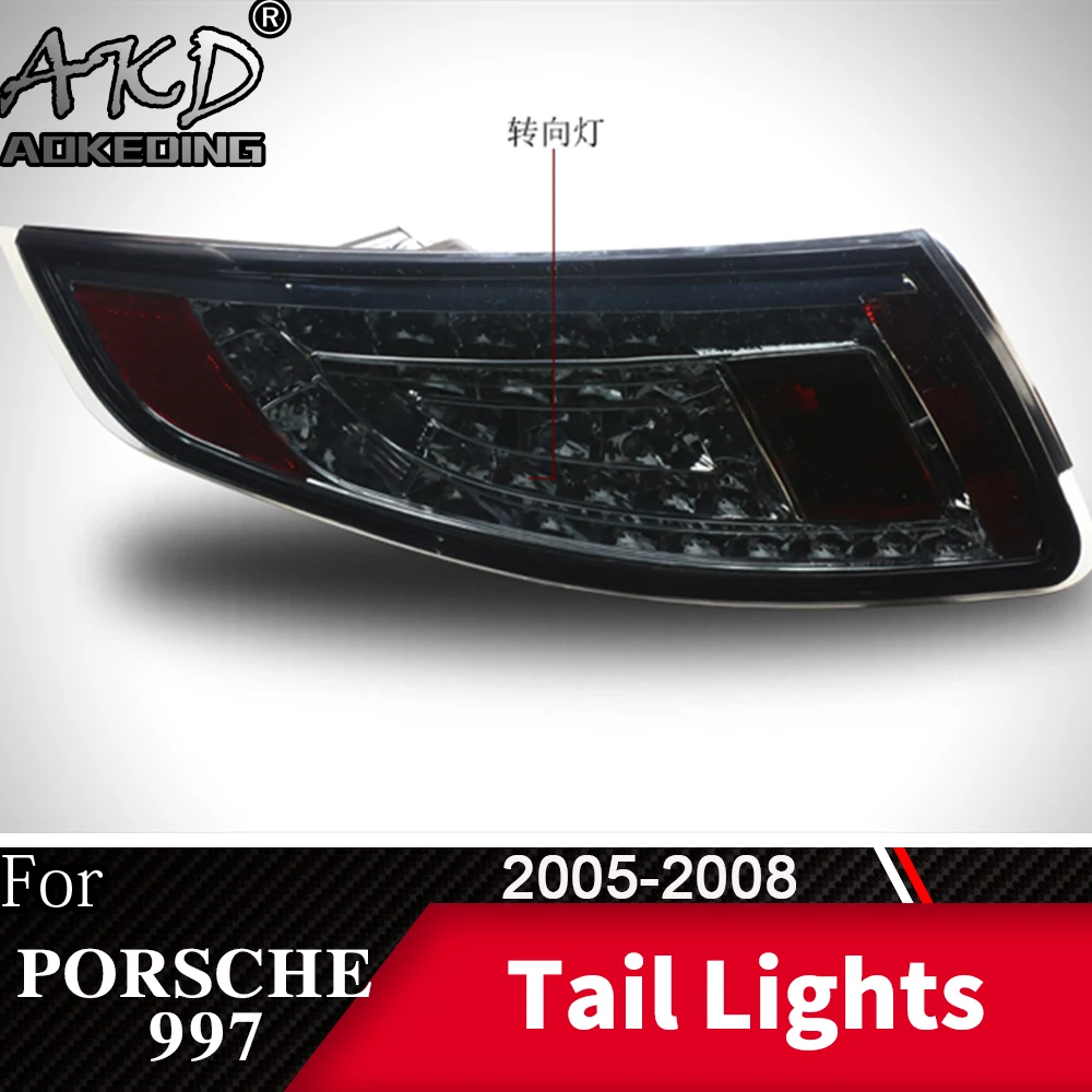 Задний фонарь для автомобиля Porsche 997 2005-2008 911 светодиодный задние фары, противотуманные фары Габаритные огни DRL Тюнинг автомобилей, автомобильные аксессуары