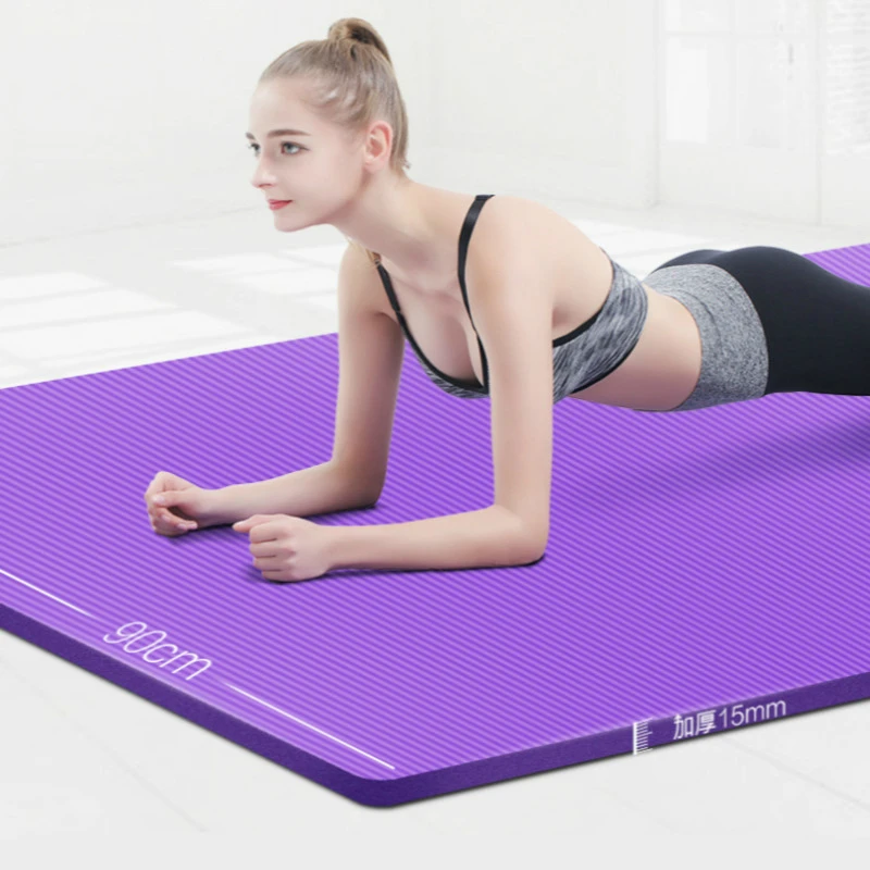 185*90cm Enlarged Yoga Mat 15mm Thickening NBR Fitness Mat For Yoga Beginners Male Gym Pad Non-slip Bodybuilding Dance