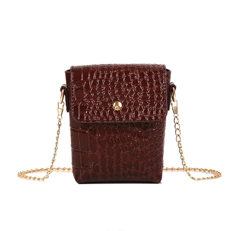 

Women Leather Small Chain Shoulder Messenger Bag Fashion Luxury Handbags Women Bags Designer Small Square Cross-body Bag #40