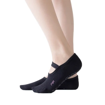 

Women Yoga Anti-slip Socks Backless Silicone Non-slip Socks Ladies Ventilation Ballet Dance Gym Fitness Pilates Cotton Socks