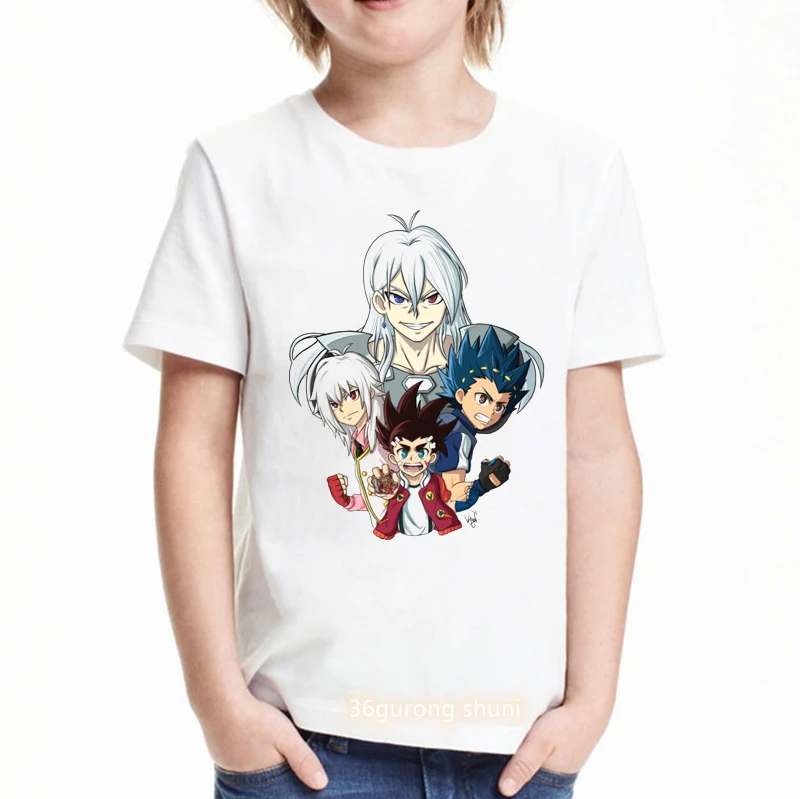 2021 hot sale boys t-shirt anime cartoon Beyblade Burst Evolution printed youth tshirt fun kids clothes summer white shirt tops roblox t shirt T-Shirts