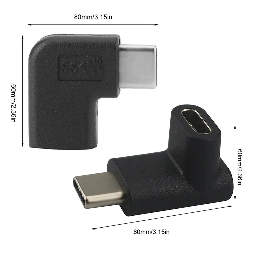 Usb-c Usb 3,1 type C адаптер «Папа-мама» черный дизайн изысканно и легко использовать 90 градусов под прямым углом
