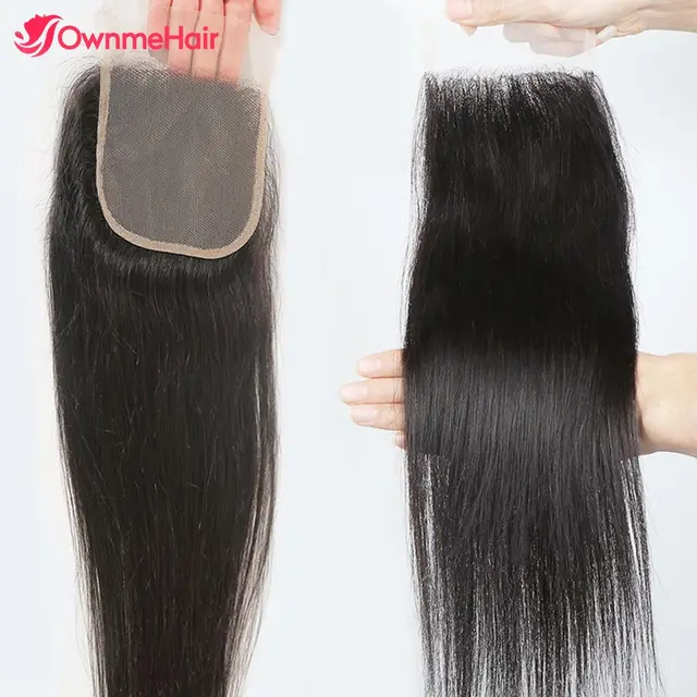 4x4 5x5 13x4 Transparent Lace Frontal Closure Brazilian Human Hair Swiss Lace 100% Human Remy Hair Pre Plucked With Baby Hair 4x4 Transparent