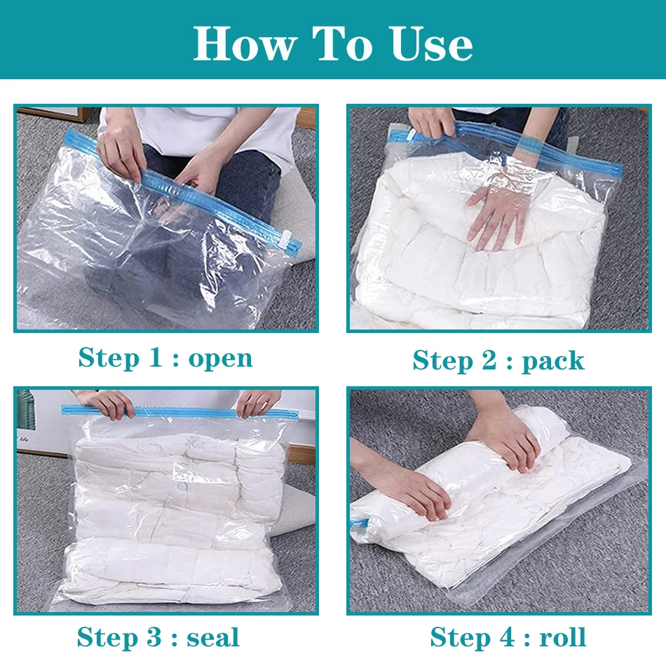 Jumbo Double Cube Design Plastic Vacuum Storage Bag Vacuum Seal